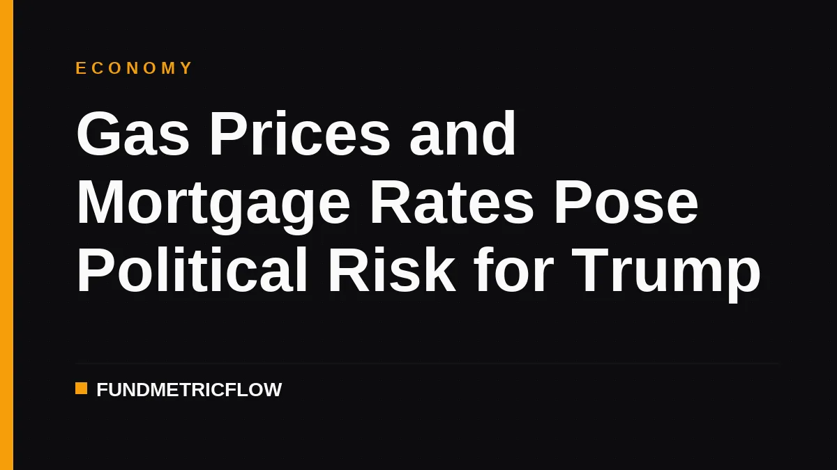 Gas Prices and Mortgage Rates Pose Political Risk for Trump