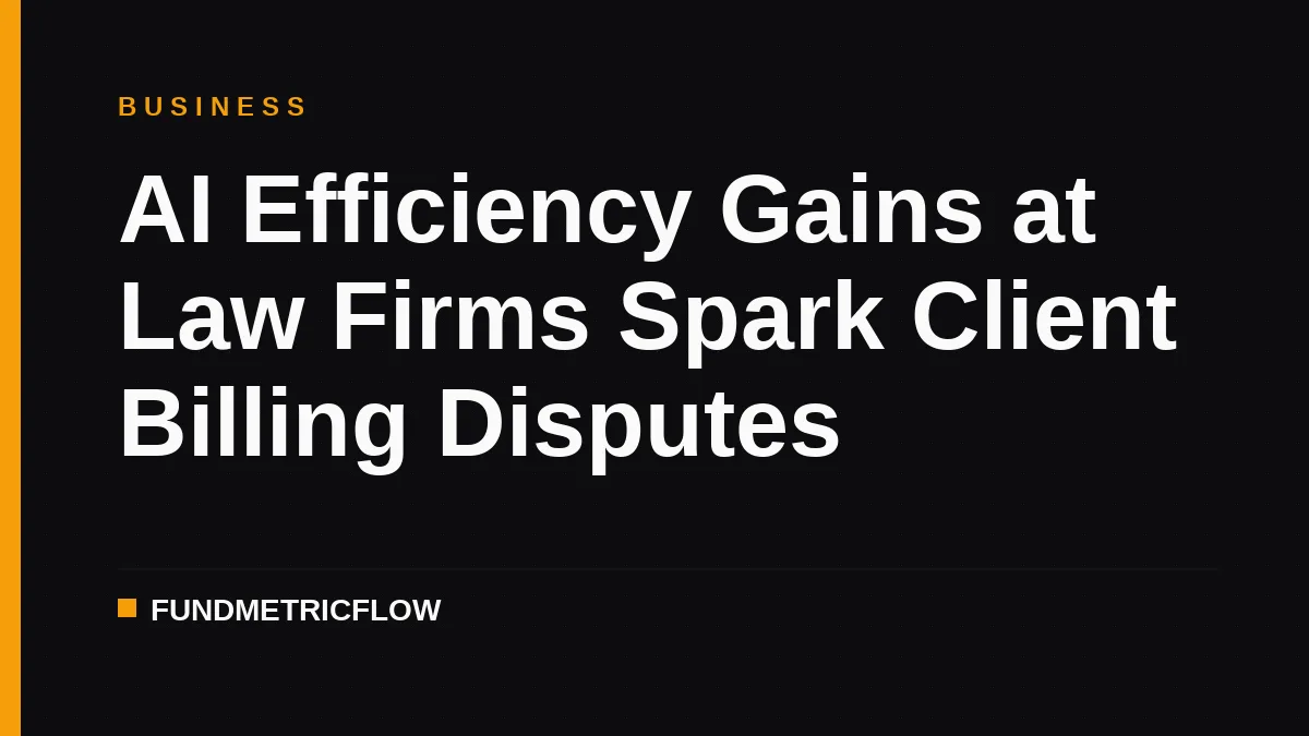 AI Efficiency Gains at Law Firms Spark Client Billing Disputes