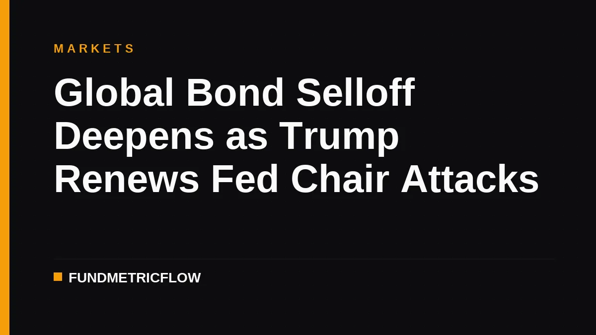 Global Bond Selloff Deepens as Trump Renews Fed Chair Attacks