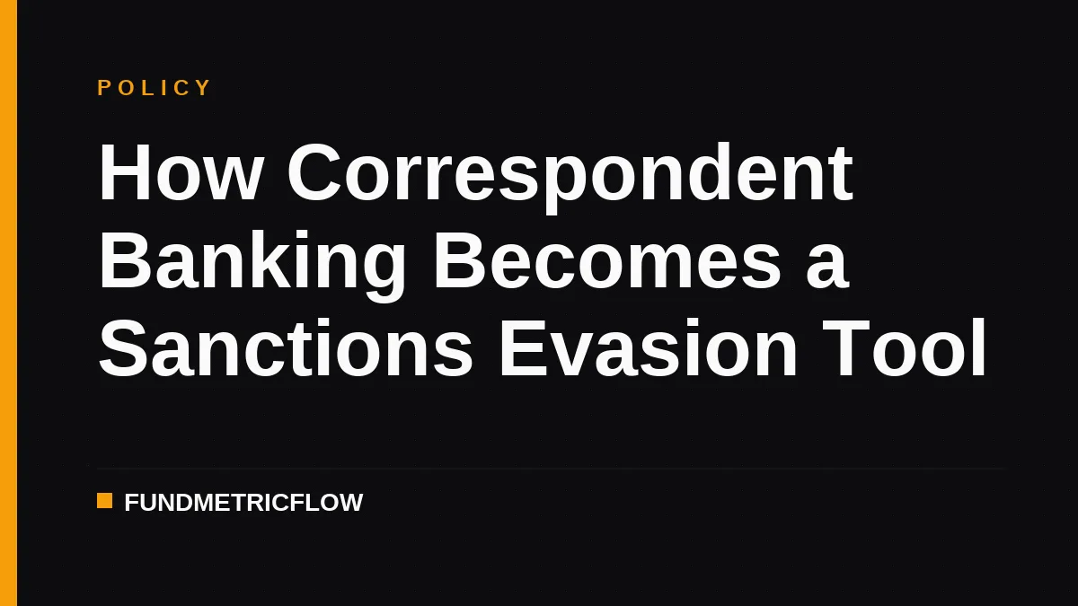 How Correspondent Banking Becomes a Sanctions Evasion Tool