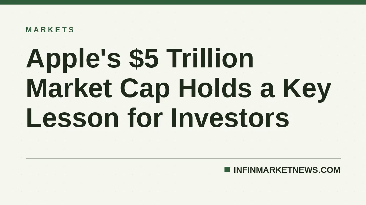 Apple's $5 Trillion Market Cap Holds a Key Lesson for Investors