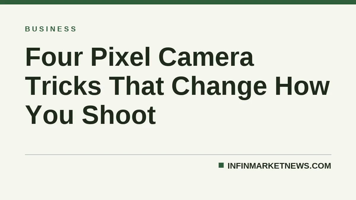 Four Pixel Camera Tricks That Change How You Shoot