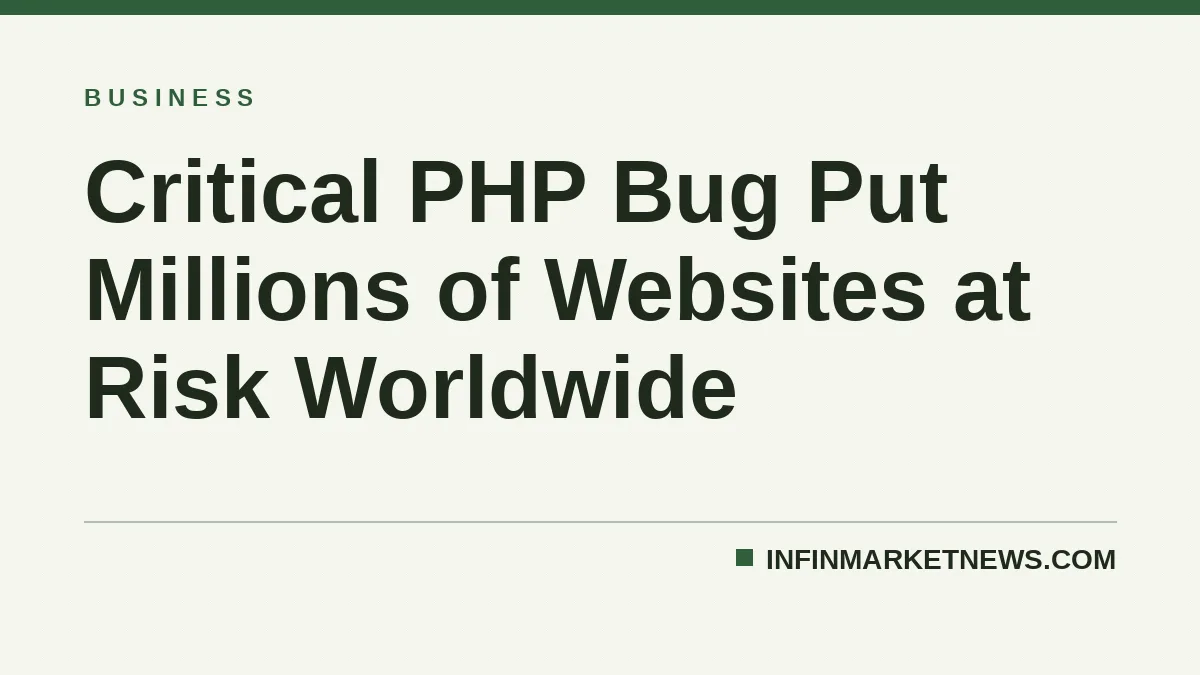 Critical PHP Bug Put Millions of Websites at Risk Worldwide