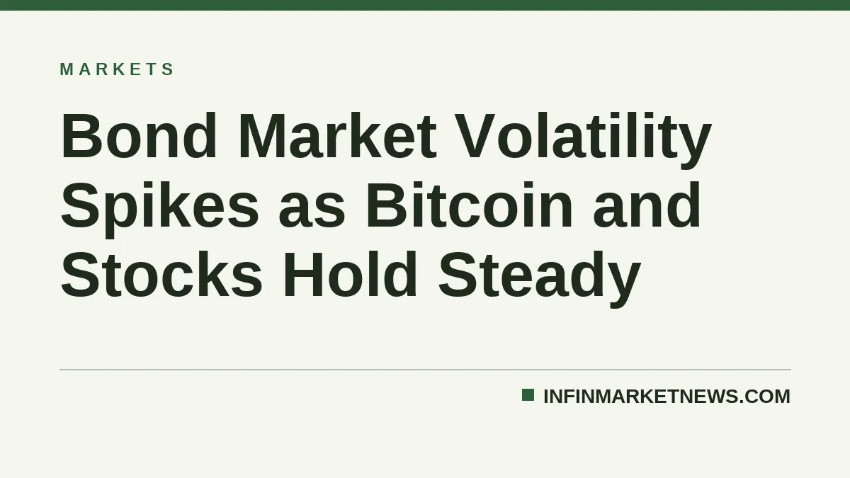 Bond Market Turbulence Rises as Bitcoin and Stocks Hold Steady