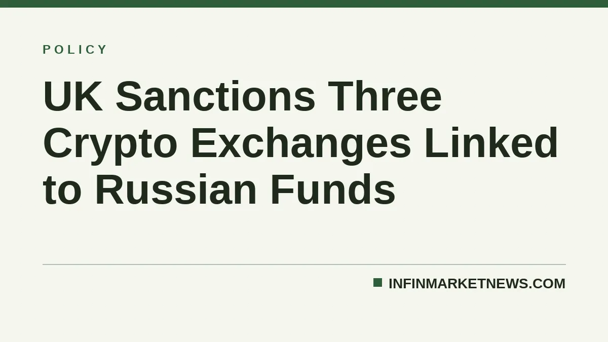 UK Sanctions Three Crypto Exchanges Linked to Russian Funds