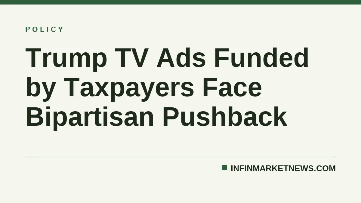 Trump TV Ads Funded by Taxpayers Face Bipartisan Pushback