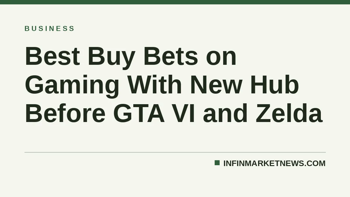 Best Buy Bets on Gaming With New Hub Before GTA VI and Zelda