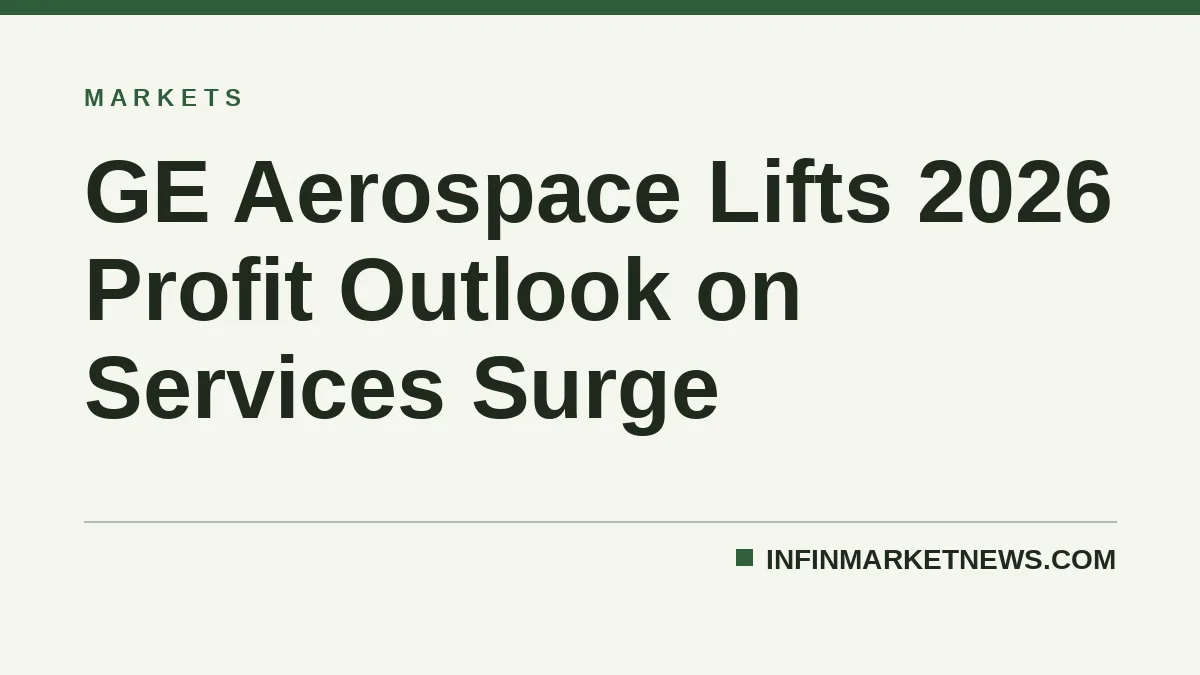 GE Aerospace Lifts 2026 Profit Outlook on Services Surge