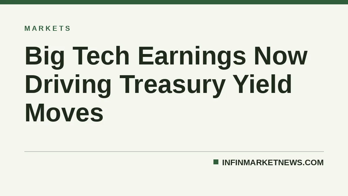 Big Tech Earnings Now Driving Treasury Yield Moves