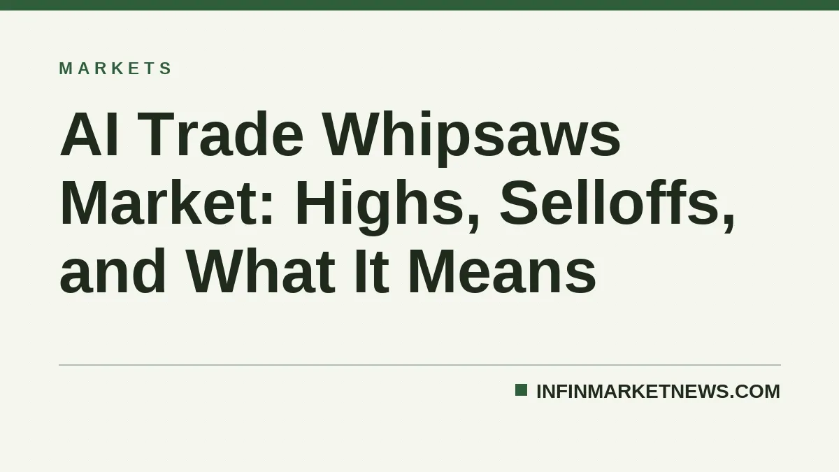AI Trade Whipsaws Market: Highs, Selloffs, and What It Means