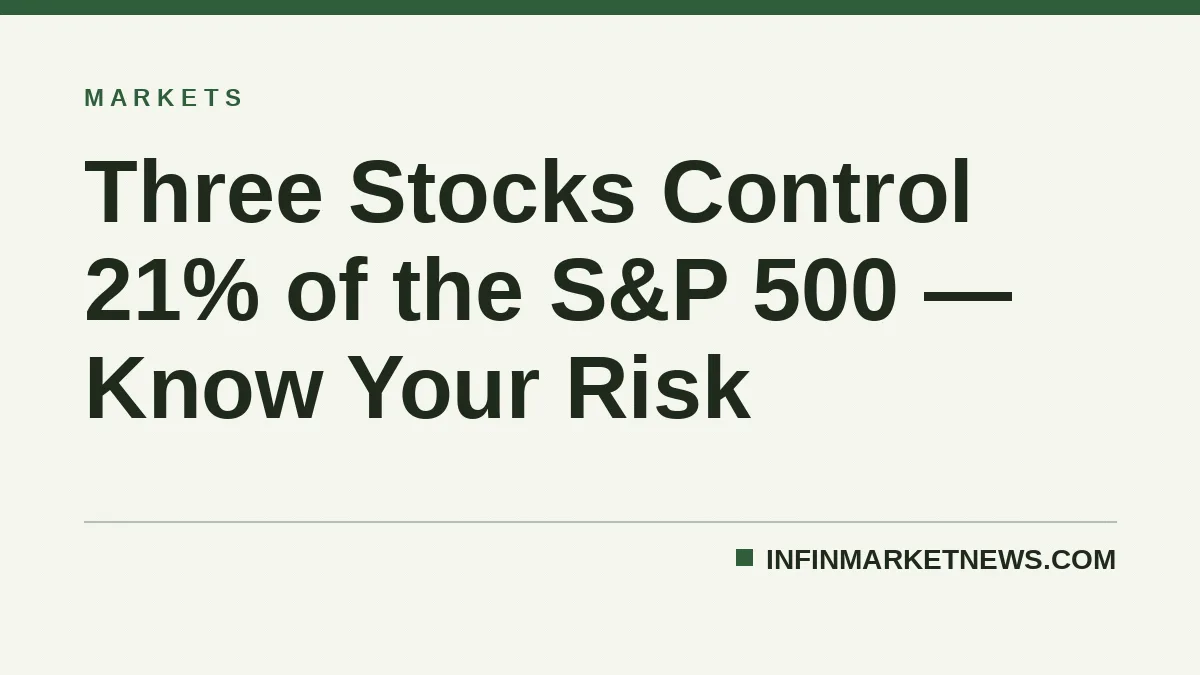 Three Stocks Control 21% of the S&P 500 — Know Your Risk