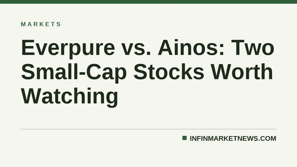 Everpure vs. Ainos: Two Small-Cap Stocks Worth Watching