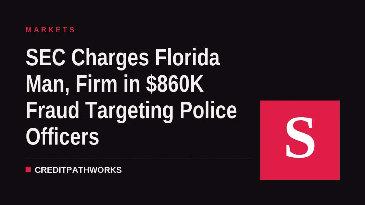 SEC Charges Florida Man, Firm in $860K Fraud Targeting Police Officers
