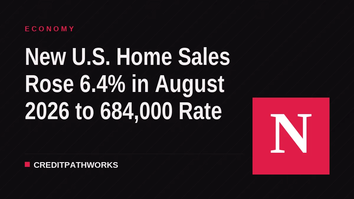 New U.S. Home Sales Rose 6.4% in August 2026 to 684,000 Rate